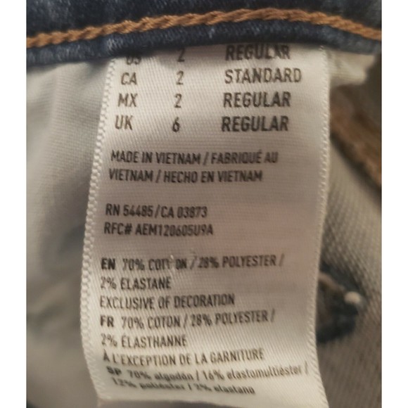 EXCELLENT American Eagle Super Stretch Size 2 Regular X4 Hi-Rise Jegging - Picture 4 of 8